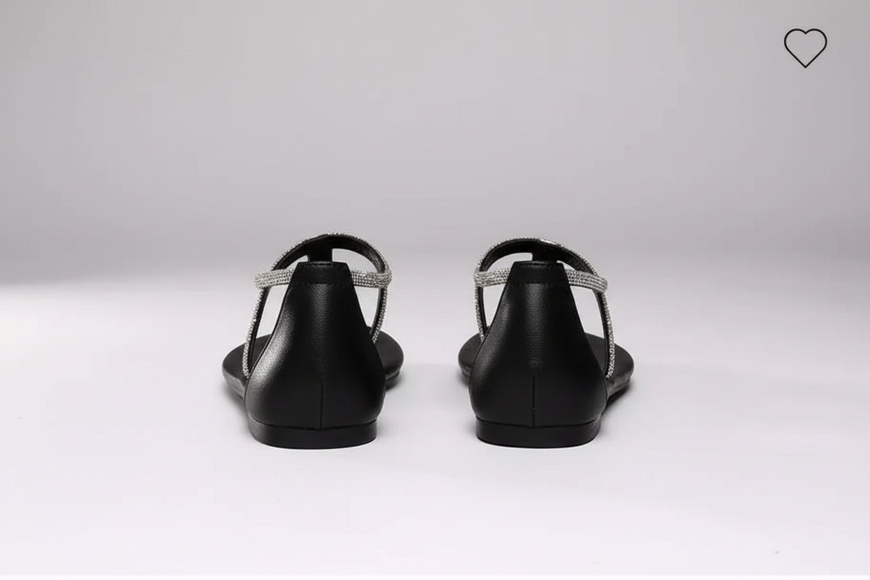 Rhinestone Flat Bottom Sandals