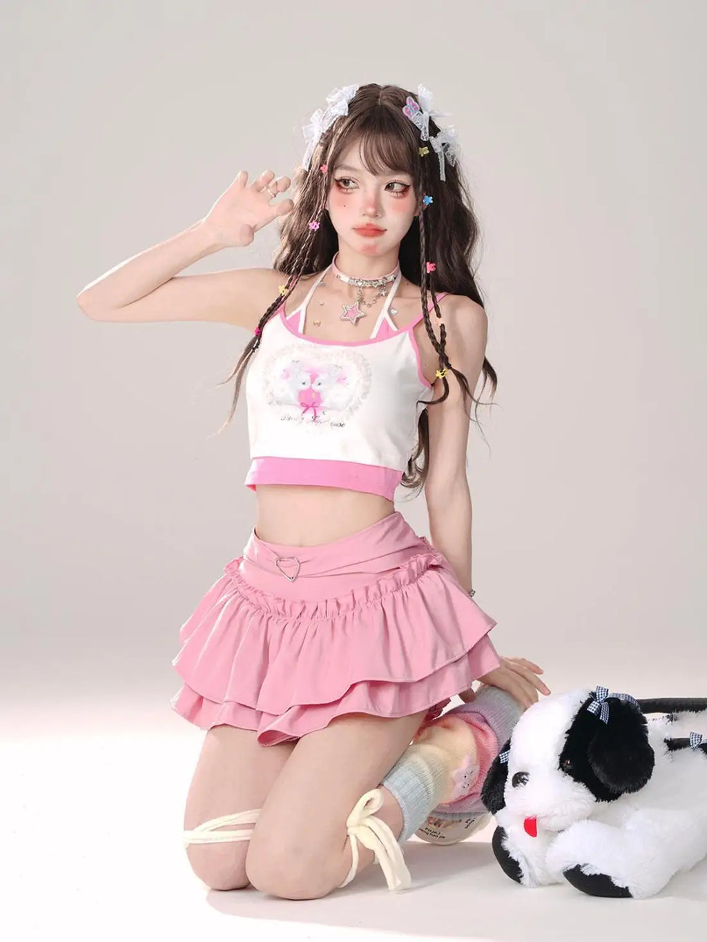 Skirts Women Ruffles A-line High Waist Chic Design Unique Korean Fashion Streetwear Gothic Summer Sweet Hot Girls Prevalent Y2k