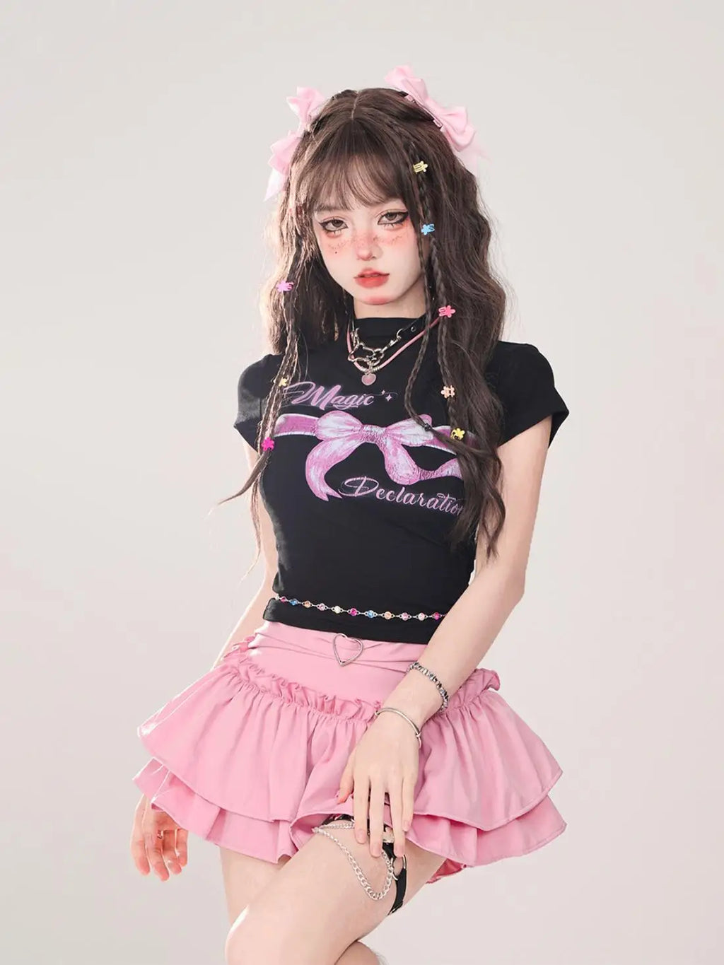Skirts Women Ruffles A-line High Waist Chic Design Unique Korean Fashion Streetwear Gothic Summer Sweet Hot Girls Prevalent Y2k