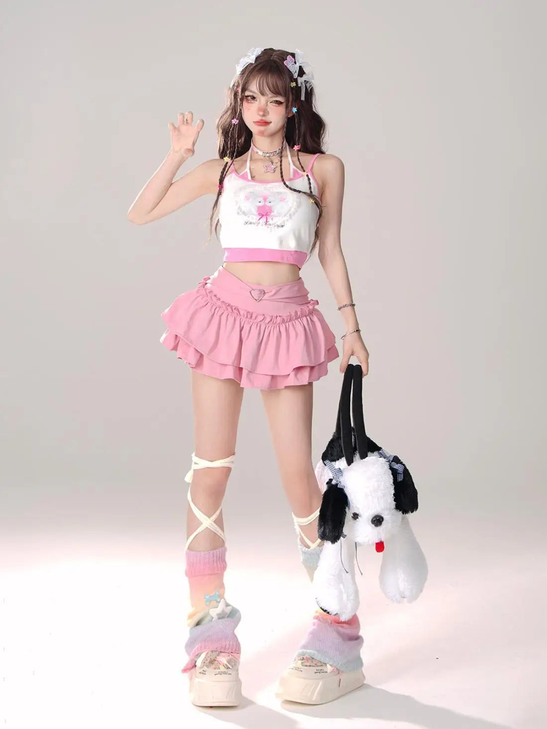 Skirts Women Ruffles A-line High Waist Chic Design Unique Korean Fashion Streetwear Gothic Summer Sweet Hot Girls Prevalent Y2k