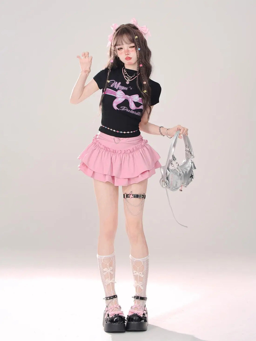 Skirts Women Ruffles A-line High Waist Chic Design Unique Korean Fashion Streetwear Gothic Summer Sweet Hot Girls Prevalent Y2k