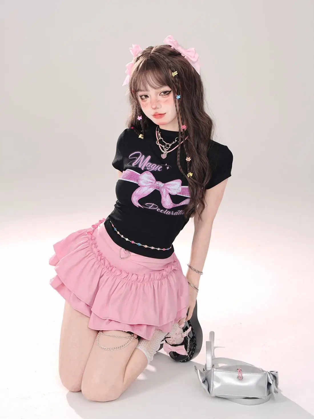 Skirts Women Ruffles A-line High Waist Chic Design Unique Korean Fashion Streetwear Gothic Summer Sweet Hot Girls Prevalent Y2k