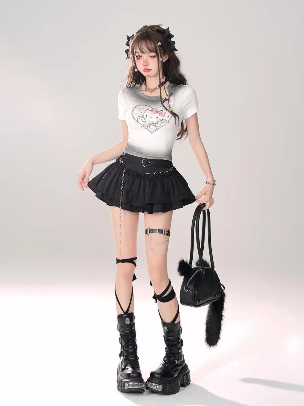 Skirts Women Ruffles A-line High Waist Chic Design Unique Korean Fashion Streetwear Gothic Summer Sweet Hot Girls Prevalent Y2k