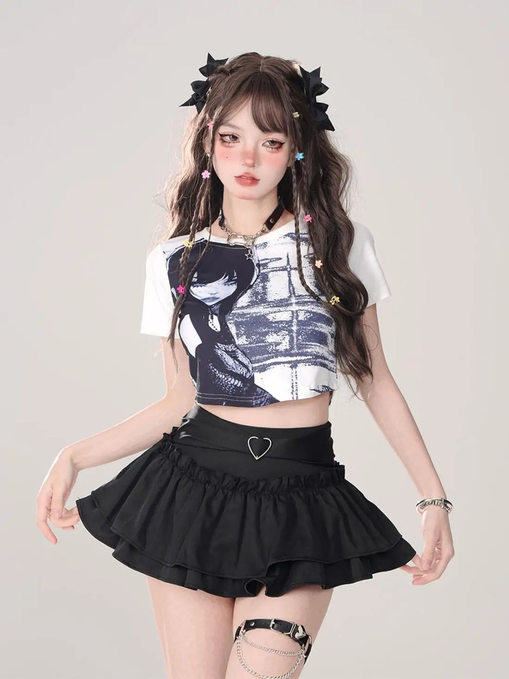 Skirts Women Ruffles A-line High Waist Chic Design Unique Korean Fashion Streetwear Gothic Summer Sweet Hot Girls Prevalent Y2k