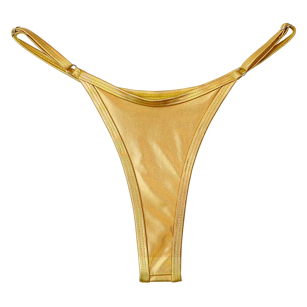 1pc Womens New Sexy Lingerie Sequins Thong Low Waist Seamless Panties Quick-drying Breathable Brazilian Swim Trunks