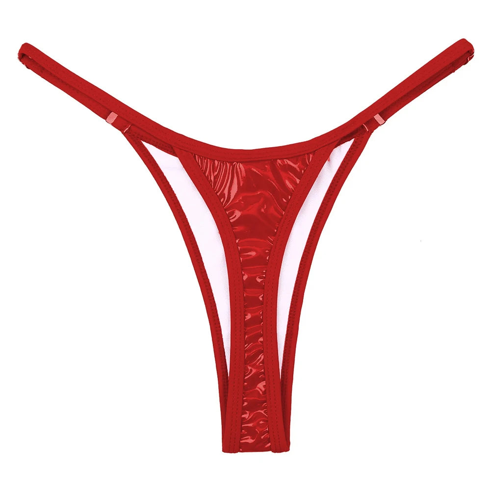 1pc Womens New Sexy Lingerie Sequins Thong Low Waist Seamless Panties Quick-drying Breathable Brazilian Swim Trunks